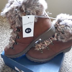 Lilliana Faux Fur Lace Up Boots - Universal Thread